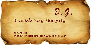 Draskóczy Gergely névjegykártya