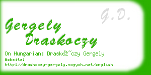 gergely draskoczy business card